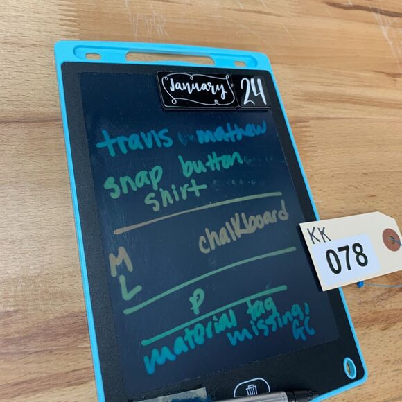 Travis Mathew Shirt Mens L Large Chalkboard Plaid Peluso Button Up Short Sleeve - Picture 10 of 12